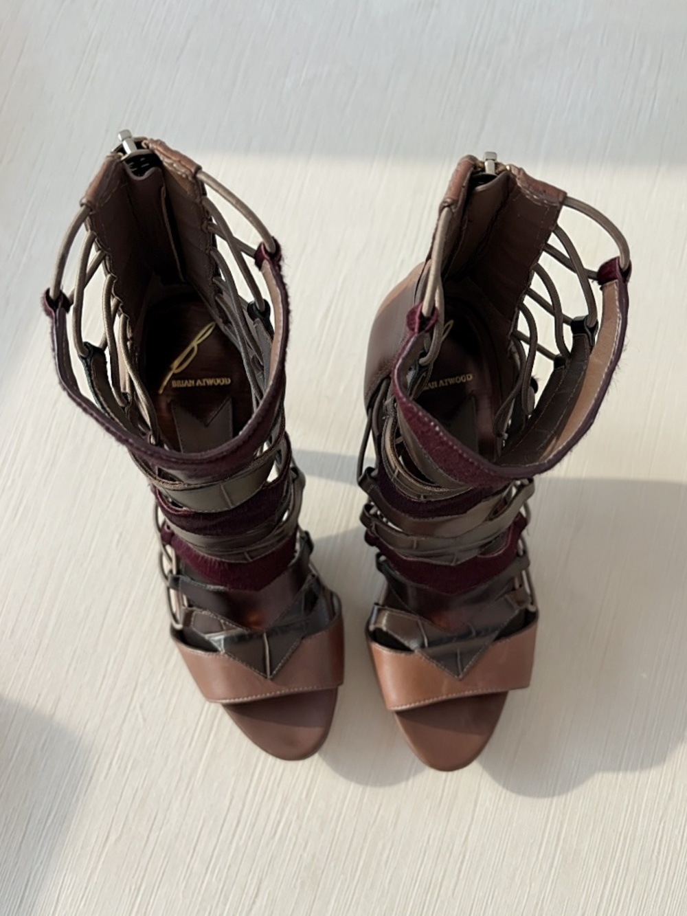 B Brian Atwood Elody Gladiator Heels Size 7